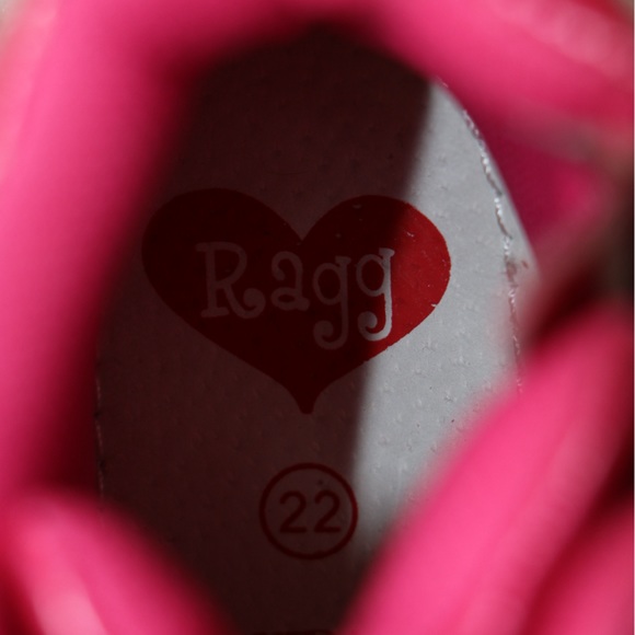 Girls Ragg Pink Sequin Leather Lace Up Side Zipper New Boots Shoes Size 22 US 6 - Picture 7 of 10